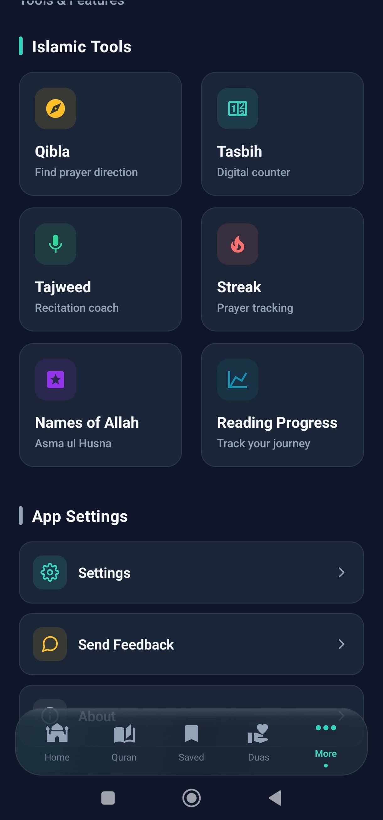 Deenly app screenshot: More Features